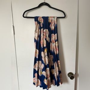 a new day floral midi skirt